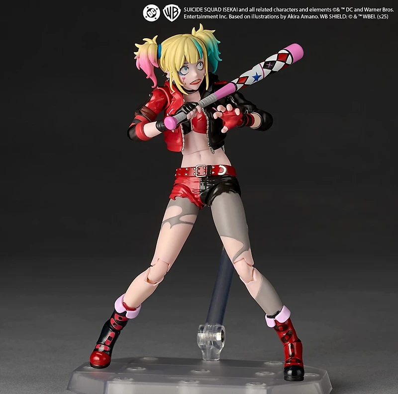 Revoltech Amazing Yamaguchi Harley Quinn Suicide Isekai Action Figure 