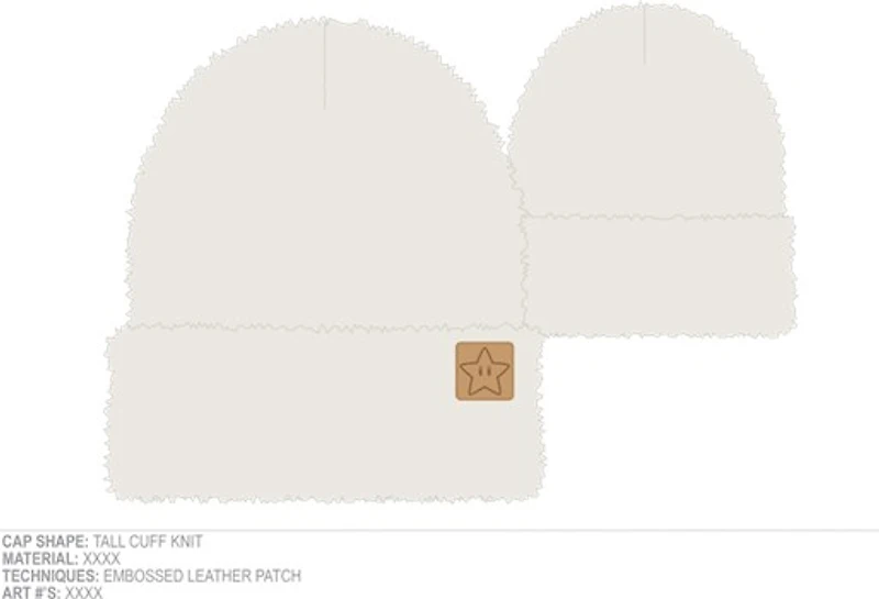 Super Mario Bros White Mohair Beanie 