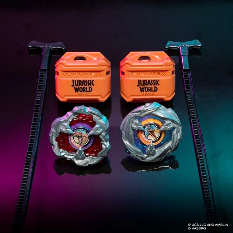 Beyblade X Jurassic World Collab Spinosaurus vs. Quetzalcoatlus Multipack Set 
