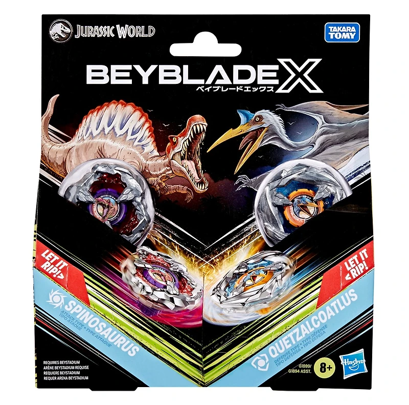Beyblade X Jurassic World Collab Spinosaurus vs. Quetzalcoatlus Multipack Set 