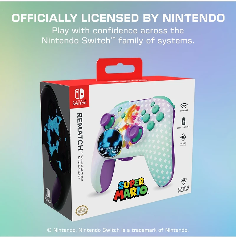 Rematch Wireless Controller: Invincible Mario 