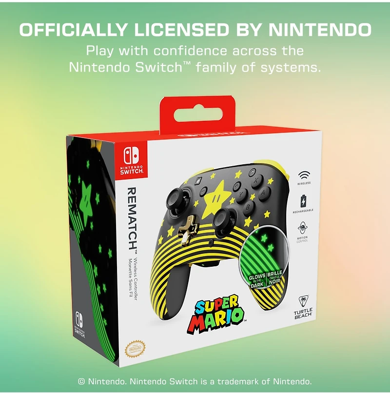 Rematch Wireless Controller: Super Mario Star 