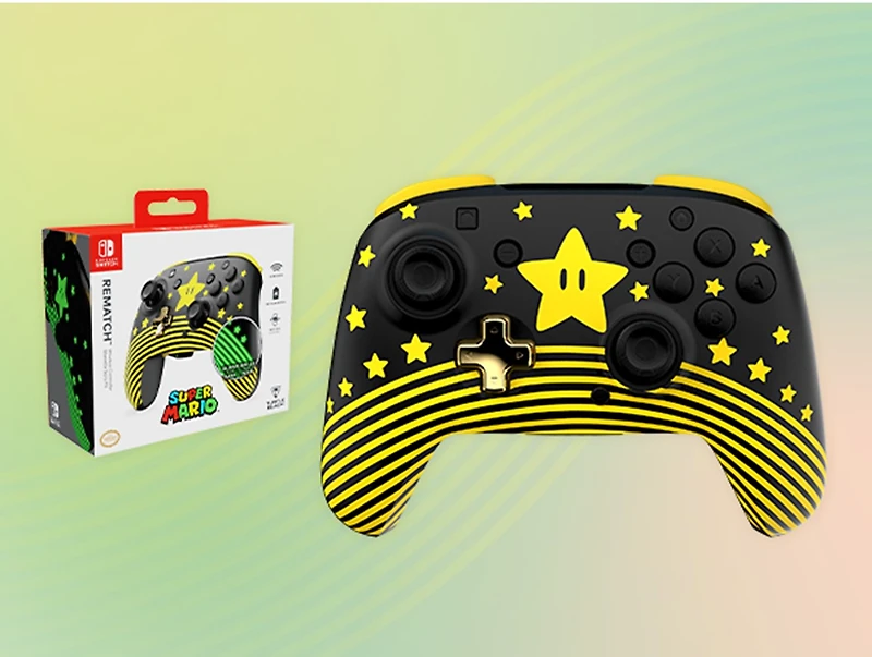 Manette sans fil Rematch : Super Mario Star 
