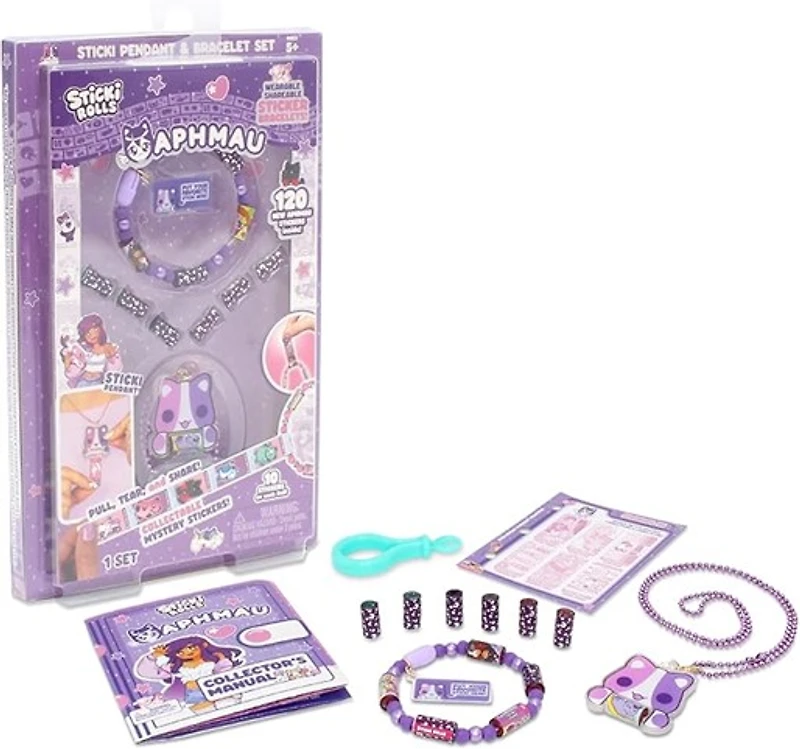 Sticki Rolls x Aphmau Pendant & Bracelet Set Limited Edition 