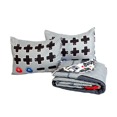 Gamer Comforter and Pillow Set 