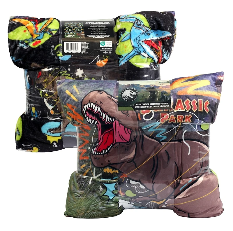 Oreiller et couverture Jurassic Park
