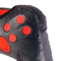 Coussin de manette de jeu noir et rouge 