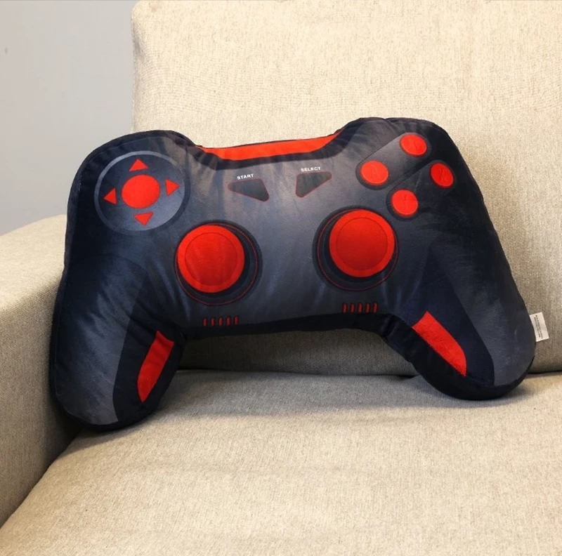 Coussin de manette de jeu noir et rouge