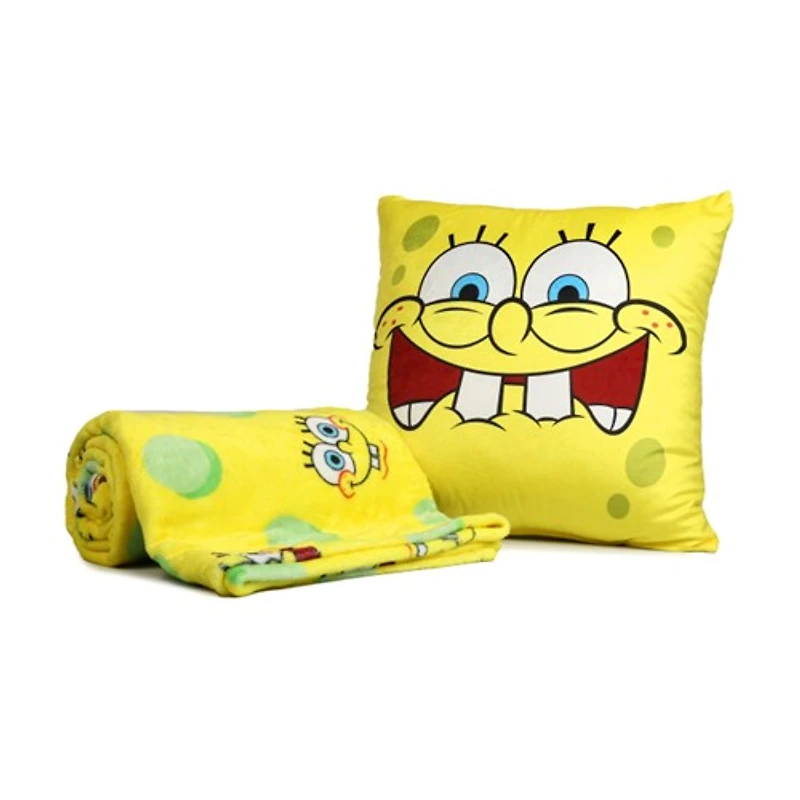 Spongebob Squarepants Pillow and Blanket Set