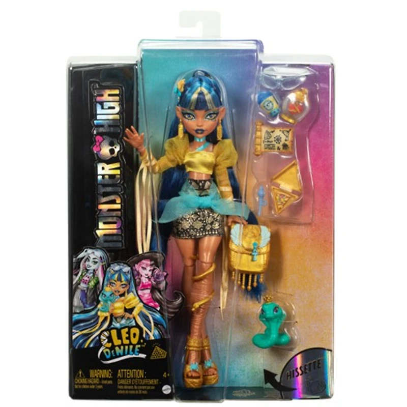 Monster High Cleo De Nile Fashion Doll With Pet Hissette And Accessories