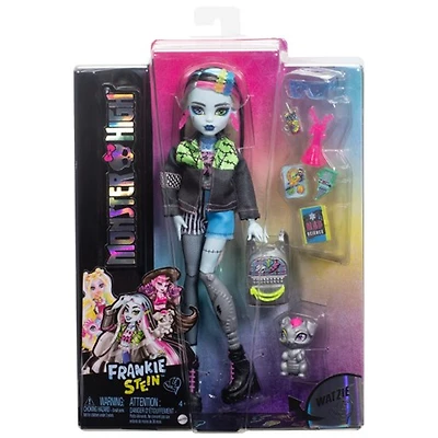Monster High Frankie Stein Fashion Doll With Pet Watzie And Accessories 