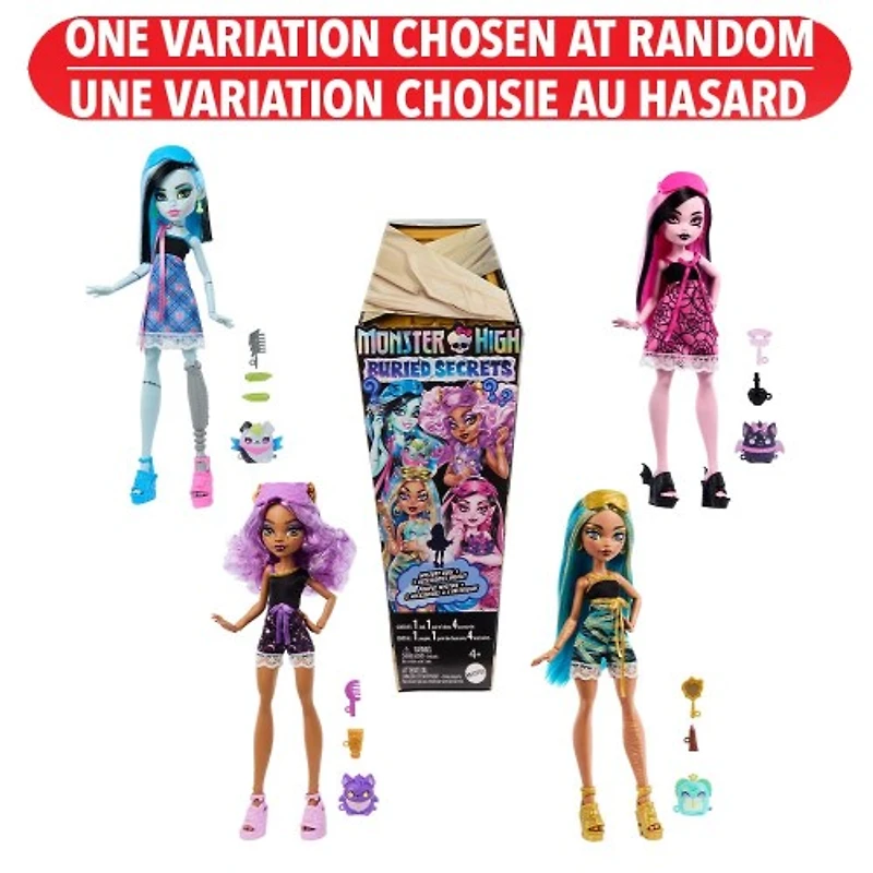 Monster High Buried Secrets Surprise Dolls With Cozy Creepover Theme Assorted – One Variation Chosen at Random
