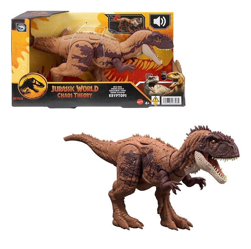 Jurassic World Chaos Theory Wild Roar Dinosaur Action Figure Toys, Strike Attack & Sound Assorted – One Variation Chosen at Random