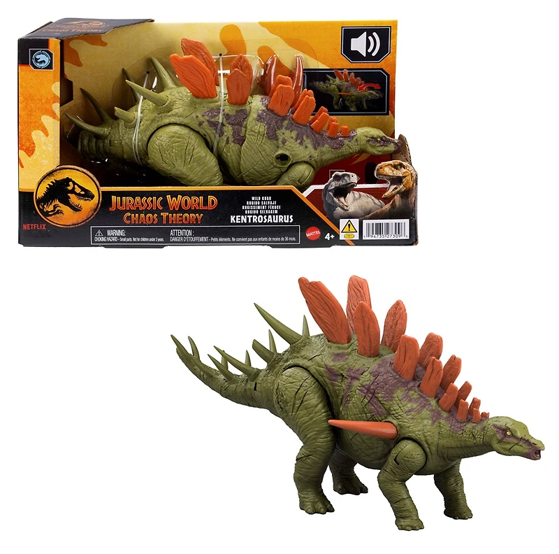 Jurassic World Chaos Theory Wild Roar Dinosaur Action Figure Toys, Strike Attack & Sound Assorted – One Variation Chosen at Random