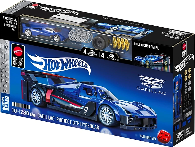 Mattel Brick Shop: Hot Wheels Cadillac Building Set 