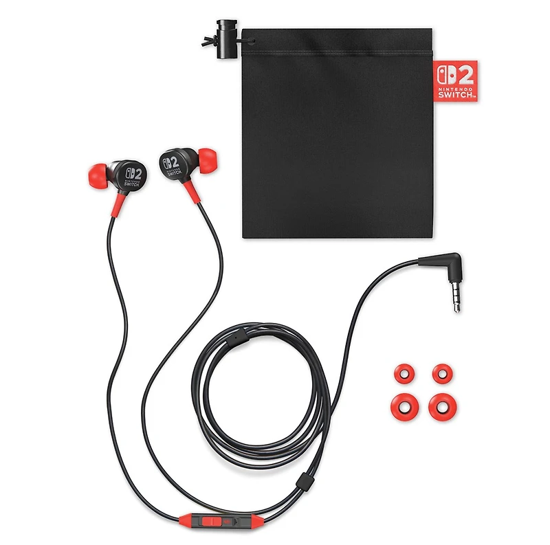 Écouteurs filaires PowerA pour Nintendo Switch 2 - Noir 