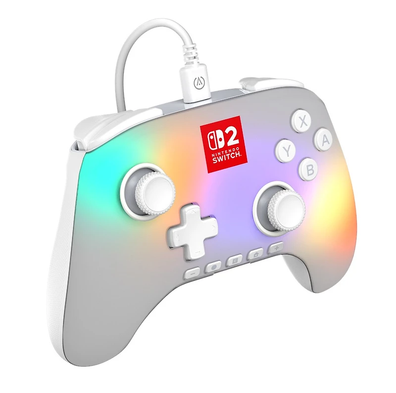 PowerA Advantage Wired Controller for Nintendo Switch 2 with Lumectra - White