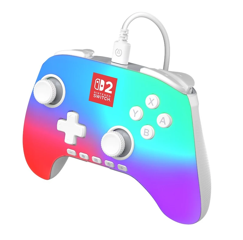 PowerA Advantage Wired Controller for Nintendo Switch 2 with Lumectra - White