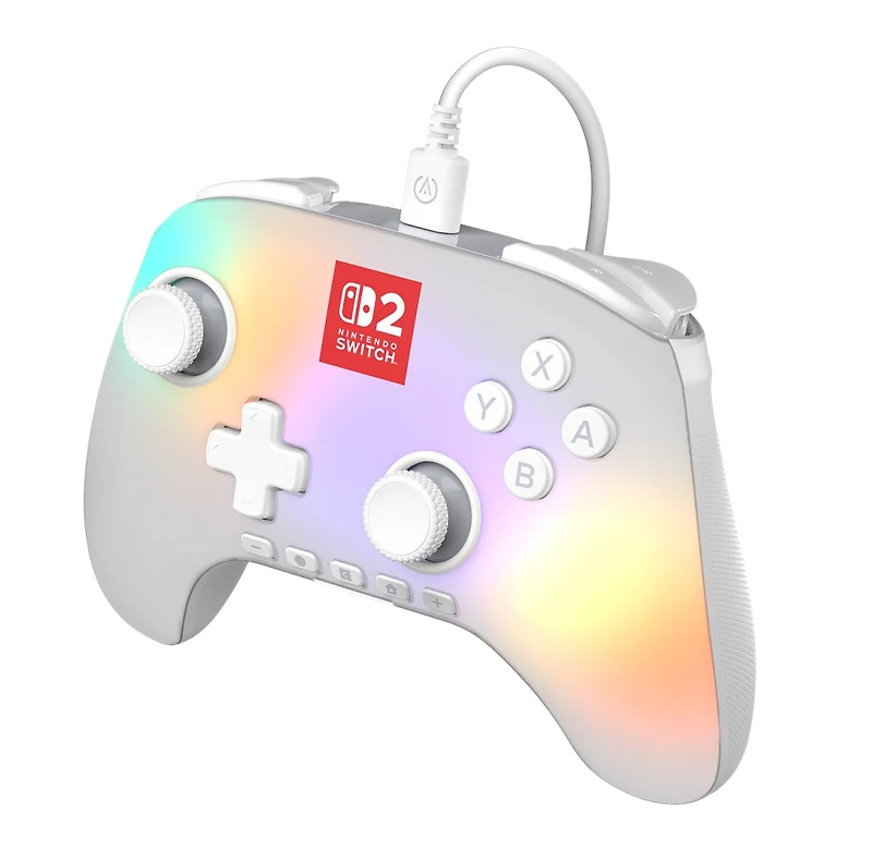 PowerA Advantage Wired Controller for Nintendo Switch 2 with Lumectra - White