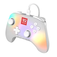 PowerA Advantage Wired Controller for Nintendo Switch 2 with Lumectra - White 