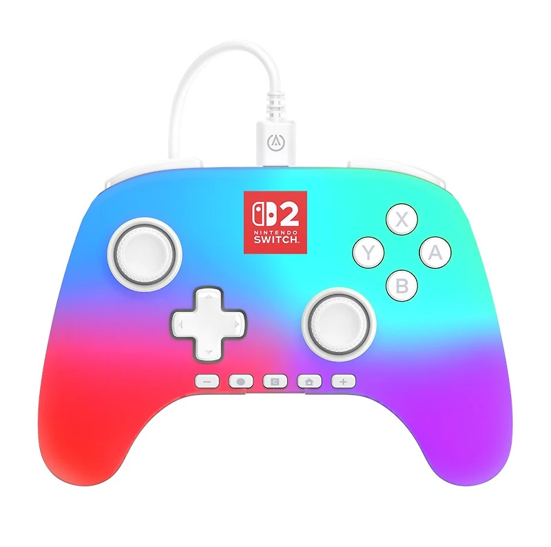 PowerA Advantage Wired Controller for Nintendo Switch 2 with Lumectra - White