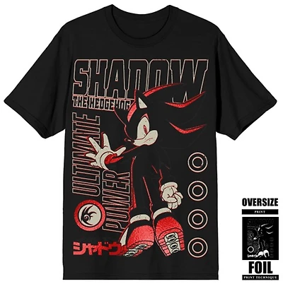 T-shirt noir Sonic Shadow