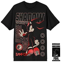 T-shirt noir Sonic Shadow