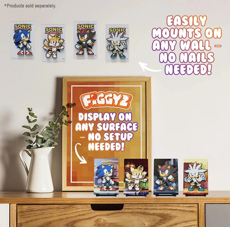 Sonic The Hedgehog (Modern) Figgyz Magnet Collectible Silver 11 Cm