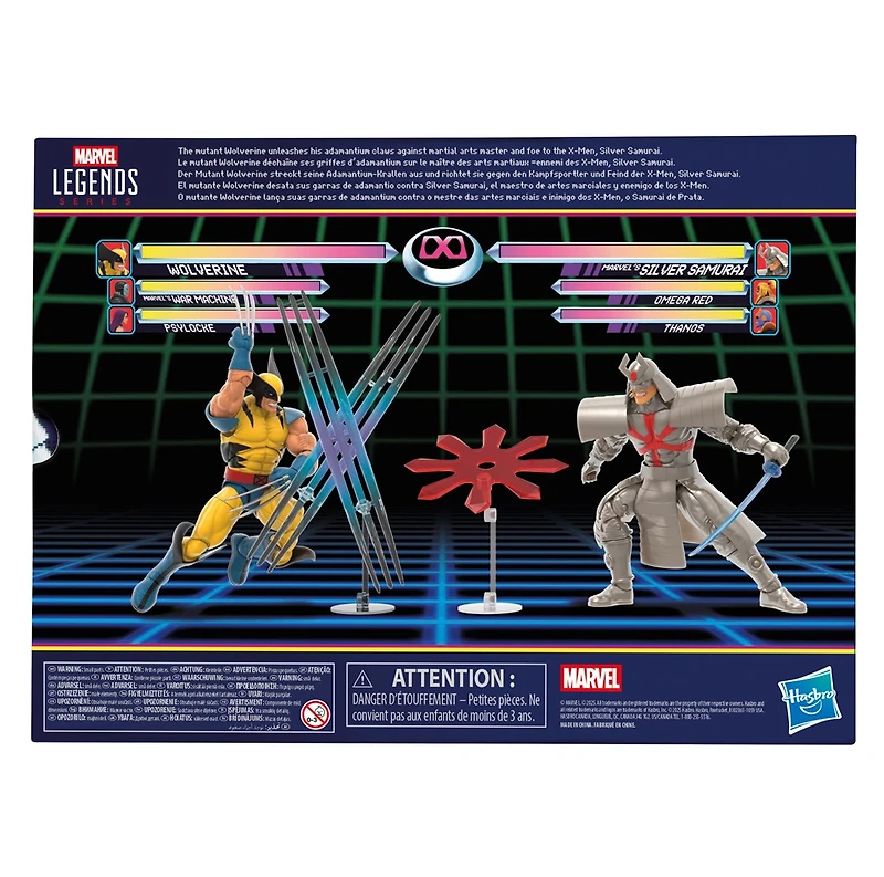 Marvel Legends Series Gamerverse Wolverine vs Marvel's Silver Samurai 6-Inch Action Figures 