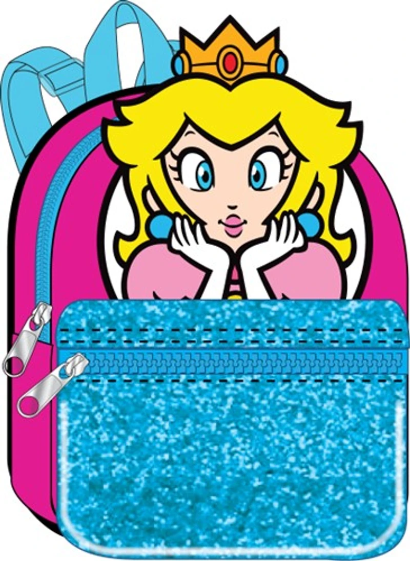 Glittery Super Mario Bros: Princess Peach Backpack