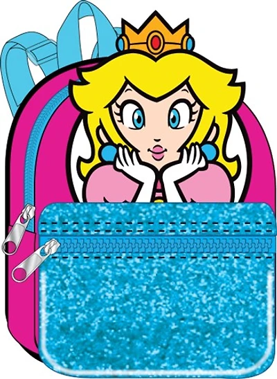 Glittery Super Mario Bros: Princess Peach Backpack 