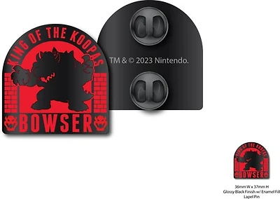 Super Mario Bros Bowser Pin