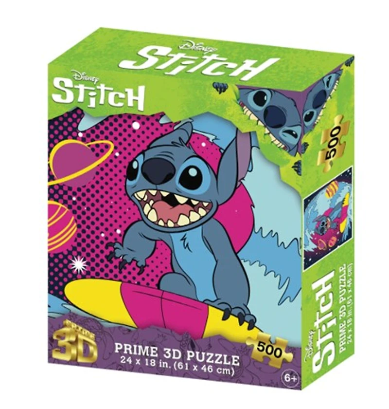 Stitch Surf Prime 3D Puzzle, 500pc 