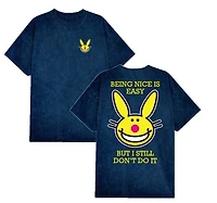 Happy Bunny 2-Sided Navy Tee