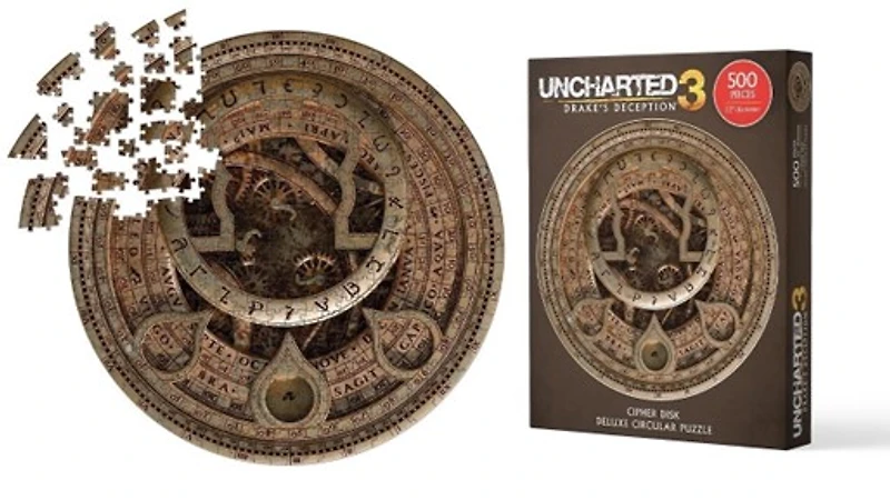 UNCHARTED 3 Cipher Disk Deluxe Circular Puzzle 40th Naughty Dog 