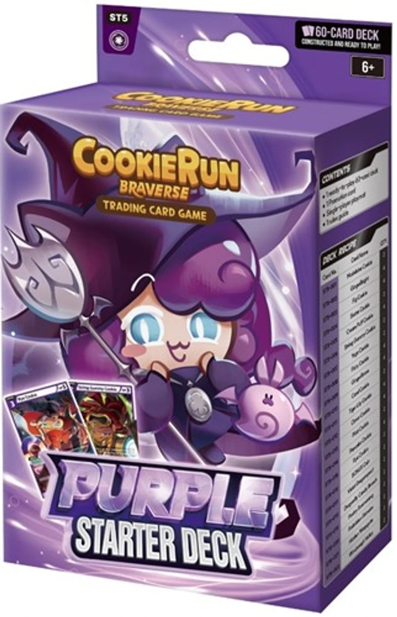 CookieRun Trading Card Game Brave Beginning Purple Starter Deck 