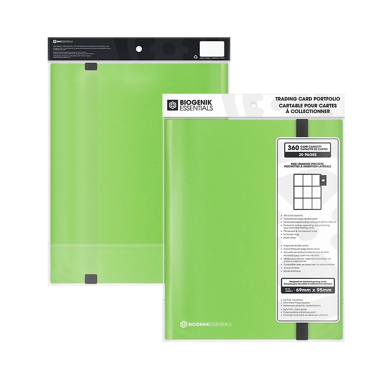 Biogenik Side Load Binder Light Green 