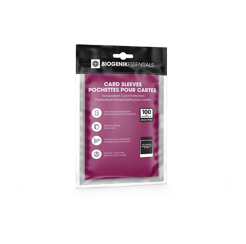 Biogenik Card Sleeves Pink 