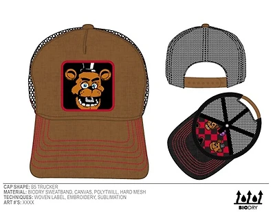 Five Nights At Freddys Freddy Fazbear Brown Cap 