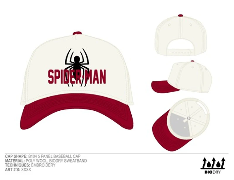 Spiderman White and Red Cap 