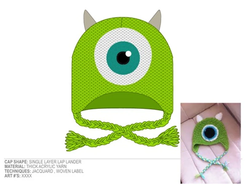 Disney's Monster Inc.: Mike Wazowski Laplander Hat 