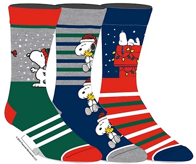 Peanuts Christmas Socks - 3 Pack 