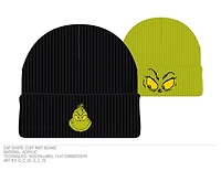 How the Grinch Stole Christmas: Green and Black Grinch Beanie 2 - Pack 