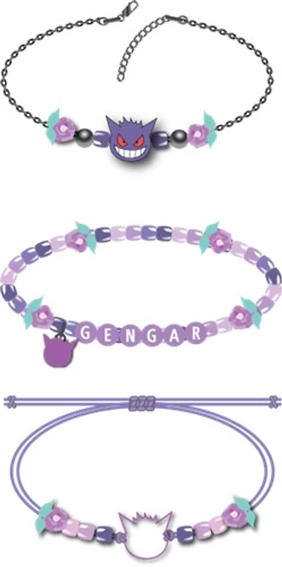 Pokemon Gengar Bracelets 3-Pack 