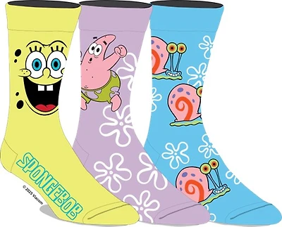 Spongebob Squarepants: Spongebob, Patrick and Gary Socks 3 -Pack 