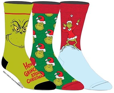 Grinch Christmas Socks 3-Pack 
