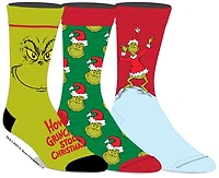 Grinch Christmas Socks 3-Pack 