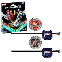 Beyblade X Marvel Iron Man 4-80B vs Thanos 4-60P Dual Pack Set 