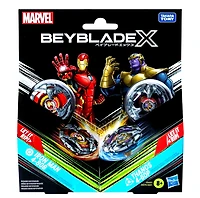 Beyblade X Marvel Iron Man 4-80B vs Thanos 4-60P Dual Pack Set 