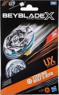 Hasbro Silver Sterling Wolf 3-80FB Beyblade X Starter UX-08 